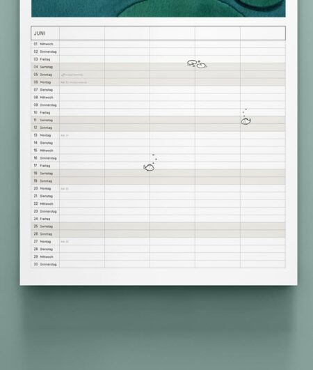 Familienplaner – Detailansicht Kalendarium
