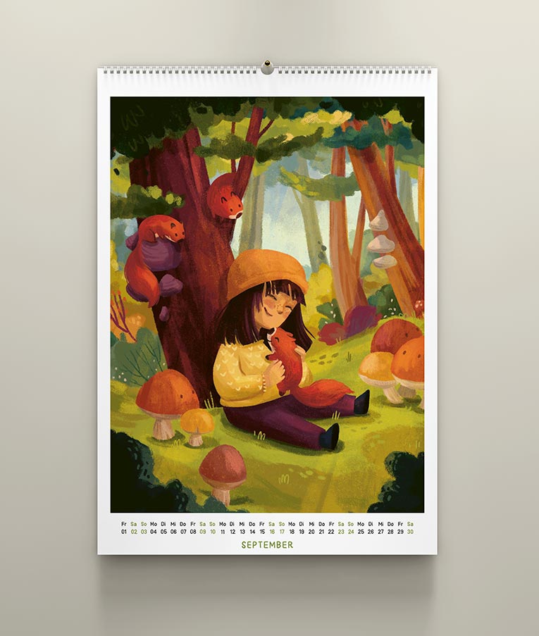 Kinderkalender Motiv September